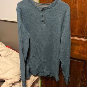 Selling a blue/green  Mens Henley shirt George (brand) size L (42/44)